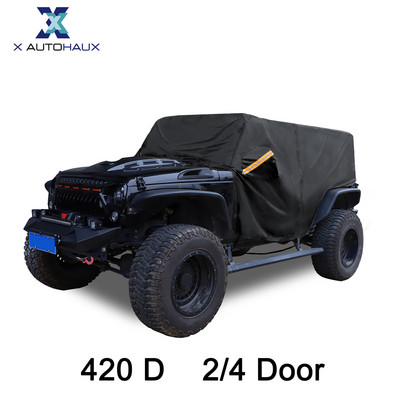 X Autohaux SUV Автомобилен капак Кабина Половина капак за Jeep Wrangler JK JL 2 4 врати 2007-2021 Външен водоустойчив Ветроустойчив 420D Oxford