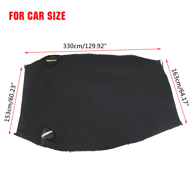 190T водоустойчив автомобилен капак за половината тяло Сенник Слънцезащитен крем UV Устойчив на сняг Автомобилни аксесоари за грижа за автомобила