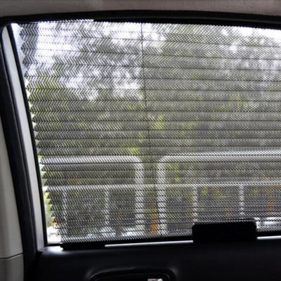 Автомобилен автоматичен прибиращ се чадър Мрежеста мрежа на страничния прозорец на автомобила UV протектор Слънцезащитни щори Завеси Защита на сенника Сенник E7L6