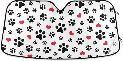 Cat Dog Paws szélvédő napernyő Animal Personality autó első ablakvédő 76x140cm napernyő napellenző napvédő