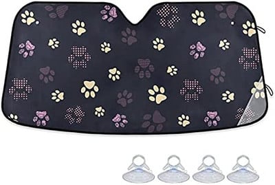 Cat Dog Paws szélvédő napernyő Animal Personality autó első ablakvédő 76x140cm napernyő napellenző napvédő