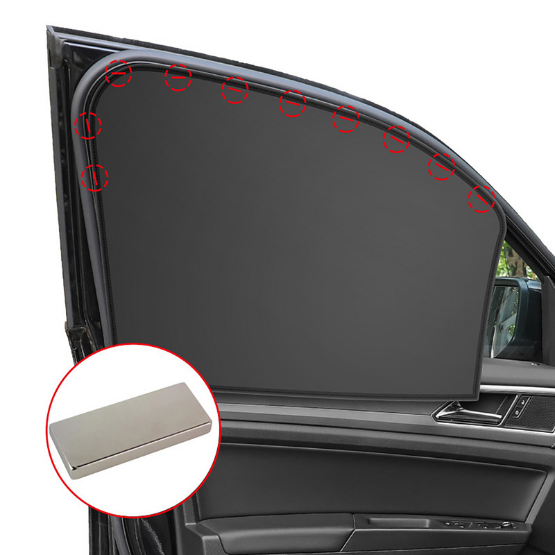 Umbrele de soare pentru geam din spate auto Magnet Parasole universale pentru geam auto Perdele Blocant solar pentru mașină Geam universal pliabil pentru mașină