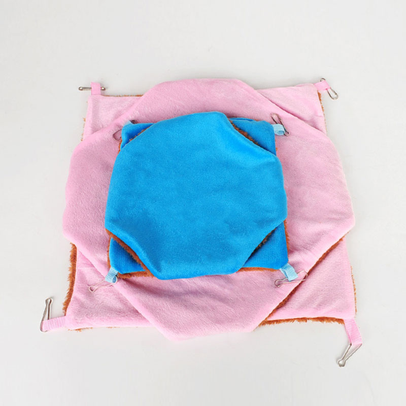 Žiemos šiltas žiurkėno hamakas žiurkėms graužikams Smulkus gyvūnas jūrų kiaulytė šeškas Dvisluoksnis pliušinės medvilnės lizdai Naminių gyvūnų reikmenys