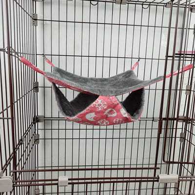 Naminių gyvūnėlių hamakas Dvisluoksnis Minkštas Šiltas Žieminis Šinšila Ežiukas Voverė Kabantis Lizdas Žiurkėnui Miegamoji lova Mažų Naminių gyvūnų reikmenys