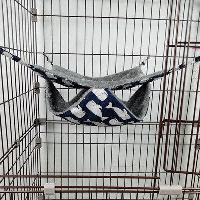 Naminių gyvūnėlių hamakas Dvisluoksnis Minkštas Šiltas Žieminis Šinšila Ežiukas Voverė Kabantis Lizdas Žiurkėnui Miegamoji lova Mažų Naminių gyvūnų reikmenys