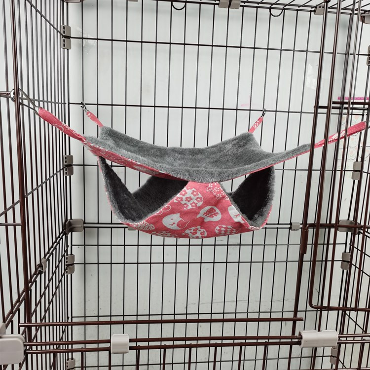 Naminių gyvūnėlių hamakas Dvisluoksnis Minkštas Šiltas Žieminis Šinšila Ežiukas Voverė Kabantis Lizdas Žiurkėnui Miegamoji lova Mažų Naminių gyvūnų reikmenys