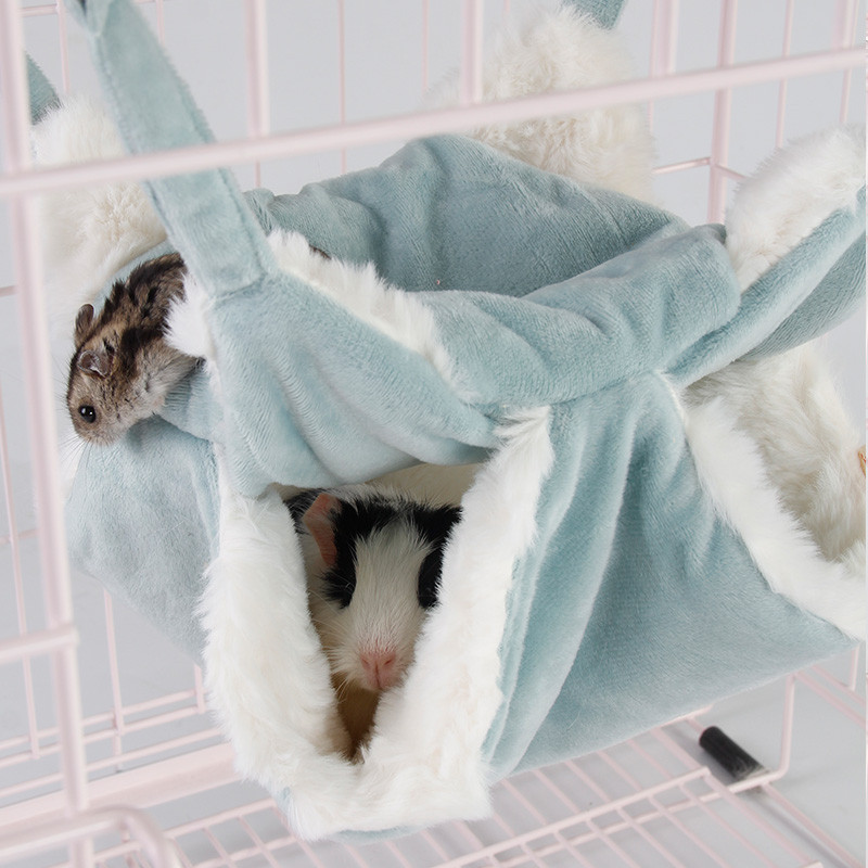 Žiurkėno lizdas hamakas jūrų kiaulytės narvas Žiurkė šinšila žiemai šilta trumpa pliušinis pakabinamas namelis lova smulkiems gyvūnams reikmenys