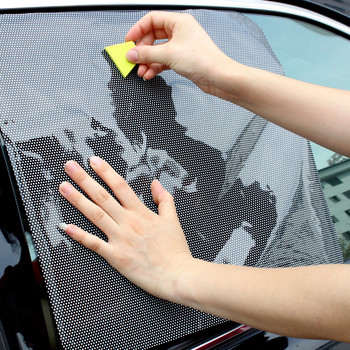 2/4 бр. 38x42cm Направи си сам летни стикери за кола Сенници Слънцезащитен капак на прозореца Черен PVC сенник Страничен щит на прозореца