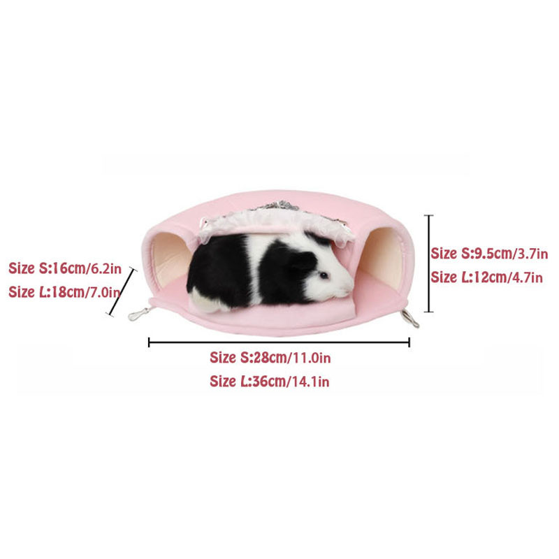 Žiurkėno narvas Minkštas hamakas Įdomus voverės tunelio lizdas žiemai šiltas trumpas pliušinis jūrų kiaulytės namas mažiems gyvūnams reikmenys