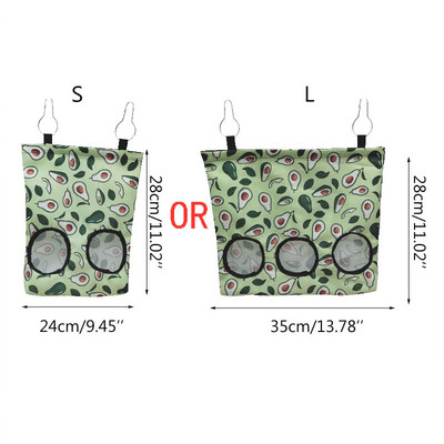 Ινδικά χοιρίδια 2 τρύπες 3 τρύπες Τσάντες τροφοδοσίας σανού Εκτυπωμένος φράουλα Τροφοδότης κουνελιού τσιντσιλά Αξεσουάρ κλουβιού οργάνωση τροφίμων