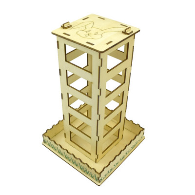 K5DC medinė šieno lesyklėlė jūrų kiaulytei triušių šėrykla Šieno lentynėlė narveliui zuikiui šinšilai mažų gyvūnų šėrimo dubenys