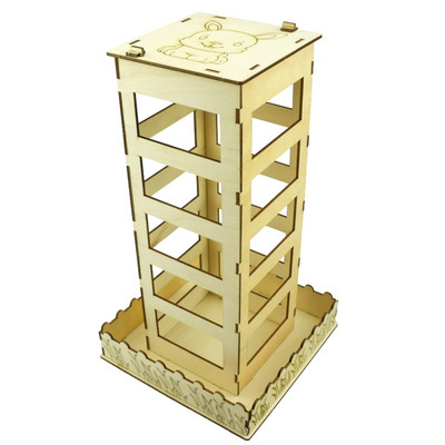 K5DC medinė šieno lesyklėlė jūrų kiaulytei triušių šėrykla Šieno lentynėlė narveliui zuikiui šinšilai mažų gyvūnų šėrimo dubenys