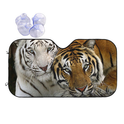 Bengal Tiger szélvédő napernyő Animal Lovers összecsukható autó első ablakvédő 76x140 cm napernyő napellenző autós stílus