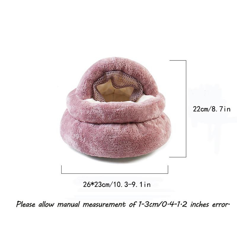 Maza kaķa suņu būris ziemas silts kāmju ligzda, mīksta truša elpojoša ligzda, vienkārša pārnēsājama pudiņa formas mājdzīvnieku piederumi