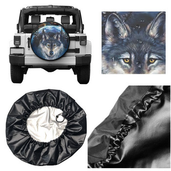 Капак за резервна гума Wolf за Jeep Mitsubishi Pajero Custom Animal прахоустойчиви капаци за джанти на автомобили 14\