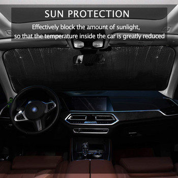 Oarencol Woman Eyes Eyelash Предно стъкло на автомобил Сенник Сгъваем UV Ray Sun Visor Protector Сенник, за да поддържа автомобила ви хладен (55\