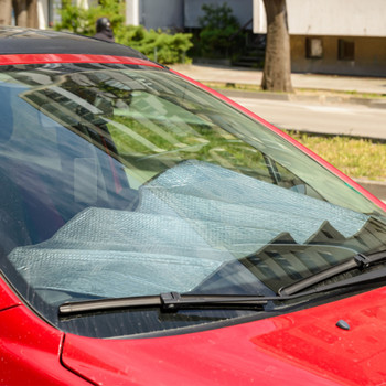 Μπροστινό παράθυρο αυτοκινήτου Πτυσσόμενο σκίαστρο παρμπρίζ αυτοκινήτου Αλεξίπτωτο παρμπρίζ αυτοκινήτου Εύκολο στη χρήση Κρατήστε τα αυτοκίνητα δροσερά αντανακλαστικά