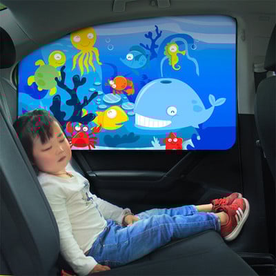 1 buc. Parasolar magnetic pentru fereastră laterală a mașinii, perdea ajustabilă pentru stilul mașinii, fereastră automată, parasolar, model de animale, capac orb, umbră de soare