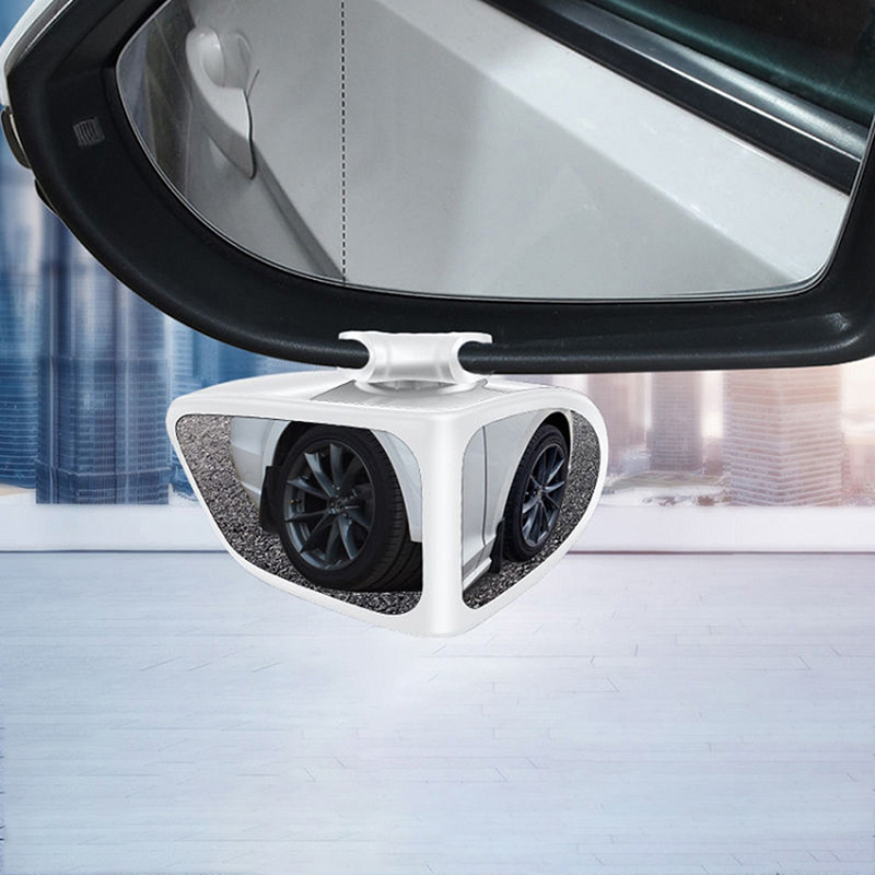 Auto Omkeren Kleine Ronde Spiegel Voor-en Achterwiel Groothoek Spiegel Dubbelzijdig Extra Achteruitkijkspiegel 360 Graden