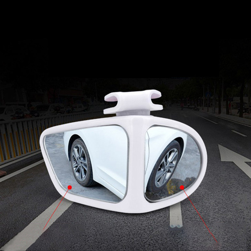 Auto Omkeren Kleine Ronde Spiegel Voor-en Achterwiel Groothoek Spiegel Dubbelzijdig Extra Achteruitkijkspiegel 360 Graden