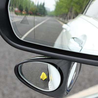 Кръгло огледало за заден ход на кола, предно и задно колело, помощно задно виждане 360 градуса, оборудвано със силно лепило, залепете здраво