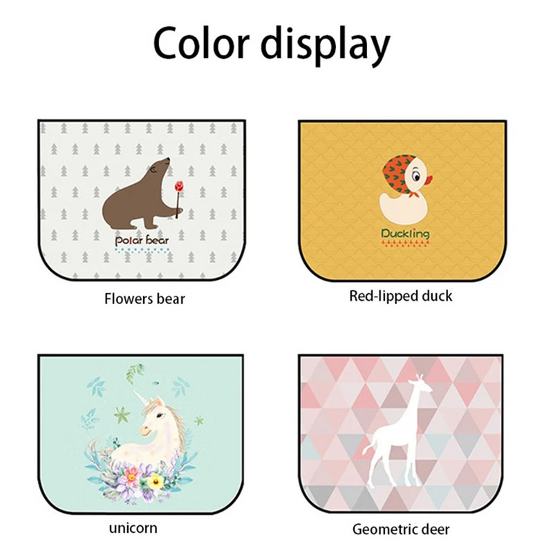 Magnētisks UV aizsargs aizkaru sānu loga saulessarga pārsegs Universāls automašīnas saulessarga pārsegs zīdaiņu bērniem Jauki multfilmu auto dizains