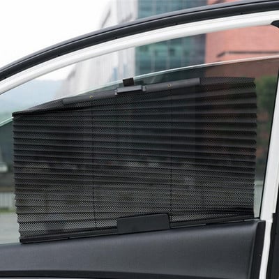 Universal Summer Car Sunshade Car Pleated Curtain Automatic Protector Auto Sunscreen Sunscreen Telescopic Protection UV Shade P0Z2