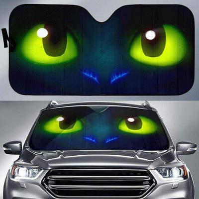 Autós kiegészítők Dragon Evil Eyes Print napernyők Reflektor Anti UV védő Autós napernyő Auto napernyő Univerzális napernyő coche