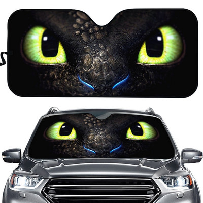 Autós kiegészítők Dragon Evil Eyes Print napernyők Reflektor Anti UV védő Autós napernyő Auto napernyő Univerzális napernyő coche
