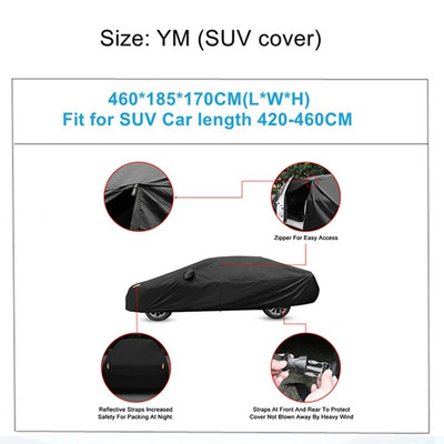 Huse de mașină din material textil, universale, impermeabile, impermeabile, de protecție solară, praf, ploaie, zăpadă, sedan, SUV, protecție