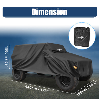 Husa auto X Autohaux pentru Jeep Wrangler JK JL 2 usi 4 usi cu usa soferului Husa de exterior rezistenta la apa pentru Jeep JK JL