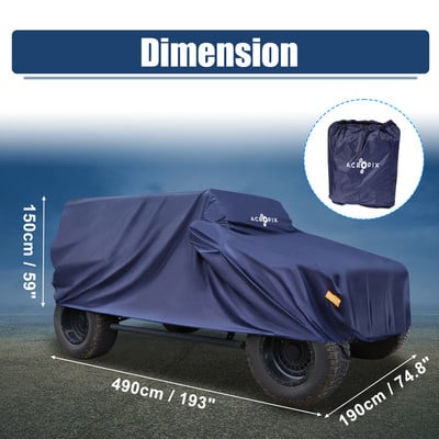 Husa auto X Autohaux pentru Jeep Wrangler JK JL 2 usi 4 usi cu usa soferului Husa de exterior rezistenta la apa pentru Jeep JK JL