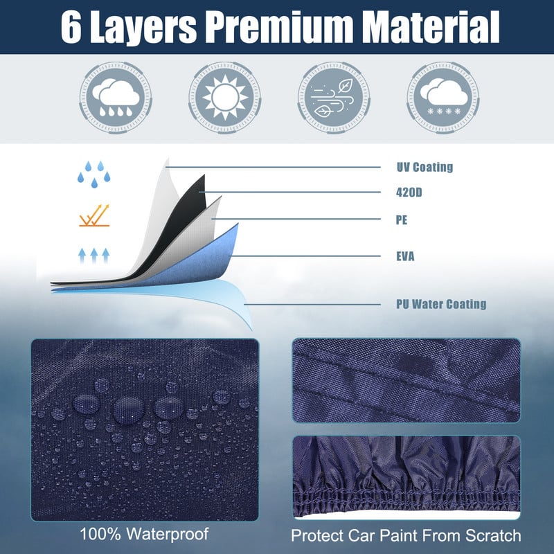 Husa auto X Autohaux pentru Jeep Wrangler JK JL 2 usi 4 usi cu usa soferului Husa de exterior rezistenta la apa pentru Jeep JK JL