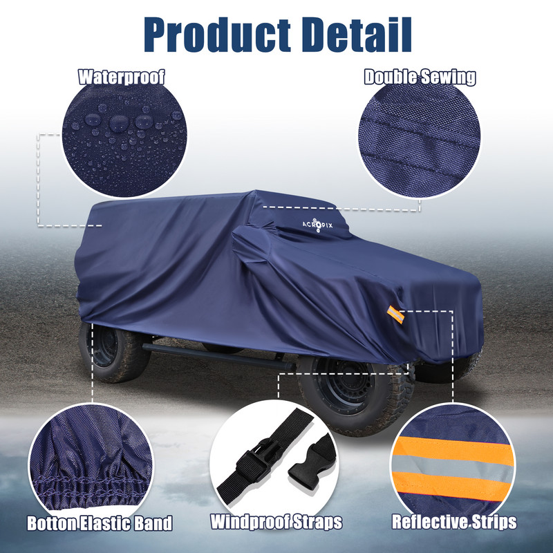 Husa auto X Autohaux pentru Jeep Wrangler JK JL 2 usi 4 usi cu usa soferului Husa de exterior rezistenta la apa pentru Jeep JK JL