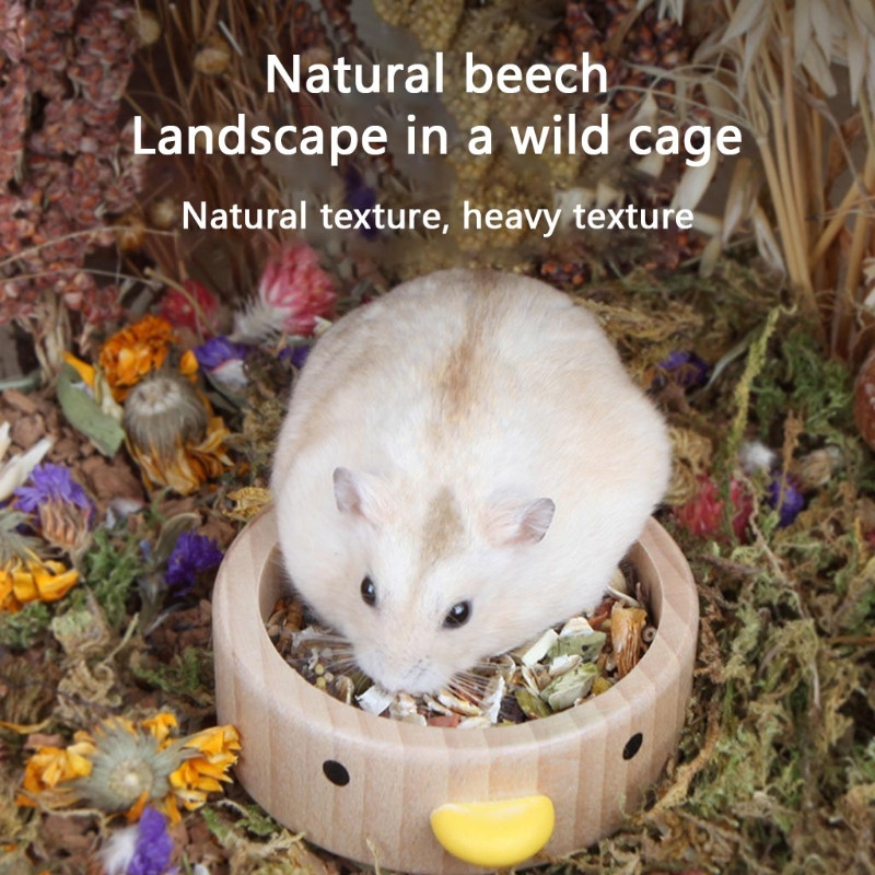 2 kom. Drvena zdjela za hrčke Slatka žuta patka Dizajn Bez preokreta Zdjele za hranjenje Male životinje Glatka površina Okrugle posude za hranu 8 cm