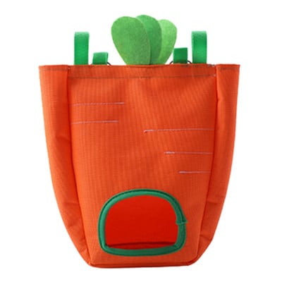 Mielos morkos formos triušis, 1 skylutė šieno šėrimo maišelis narvelio priedai Kabantis tiektuvas Jūrų kiaulytės maisto laikymo konteineris mažiems naminiams gyvūnėliams