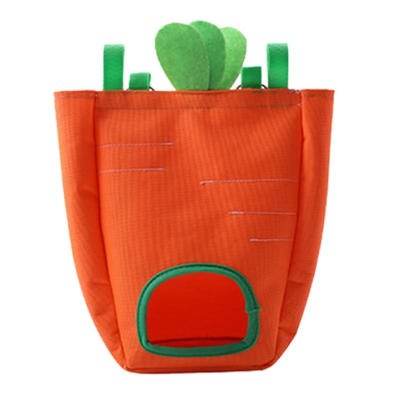 Mielos morkos formos triušis, 1 skylutė šieno šėrimo maišelis narvelio priedai Kabantis tiektuvas Jūrų kiaulytės maisto laikymo konteineris mažiems naminiams gyvūnėliams