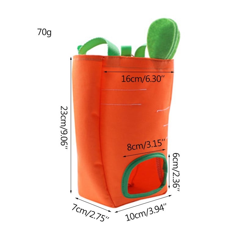 Mielos morkos formos triušis, 1 skylutė šieno šėrimo maišelis narvelio priedai Kabantis tiektuvas Jūrų kiaulytės maisto laikymo konteineris mažiems naminiams gyvūnėliams