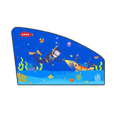 1 buc Perdele magnetice pentru fereastră laterală a mașinii, draperii ajustabile pentru stilul mașinii, ferestre auto, parasolar, model de animale, jaluzele, accesorii