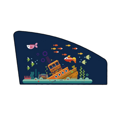 1 buc Perdele magnetice pentru fereastră laterală a mașinii, draperii ajustabile pentru stilul mașinii, ferestre auto, parasolar, model de animale, jaluzele, accesorii