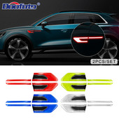 2PCS Automašīnas atstarojošā lente Buferis Atstarojošā sloksne Brīdinājuma zīme Oglekļa šķiedras Uzlīmes Automātiski ieveidošanas piederumi visām automašīnām