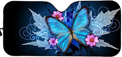 Sieviešu acis ar garām skropstām priekšējā vējstikla ēna grims rozā mirdzoša acu ēnas drukas saliekamais saulessargs sedan kravas apvidus auto