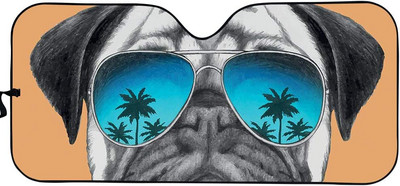 Sieviešu acis ar garām skropstām priekšējā vējstikla ēna grims rozā mirdzoša acu ēnas drukas saliekamais saulessargs sedan kravas apvidus auto