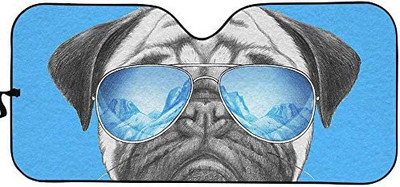 Sieviešu acis ar garām skropstām priekšējā vējstikla ēna grims rozā mirdzoša acu ēnas drukas saliekamais saulessargs sedan kravas apvidus auto