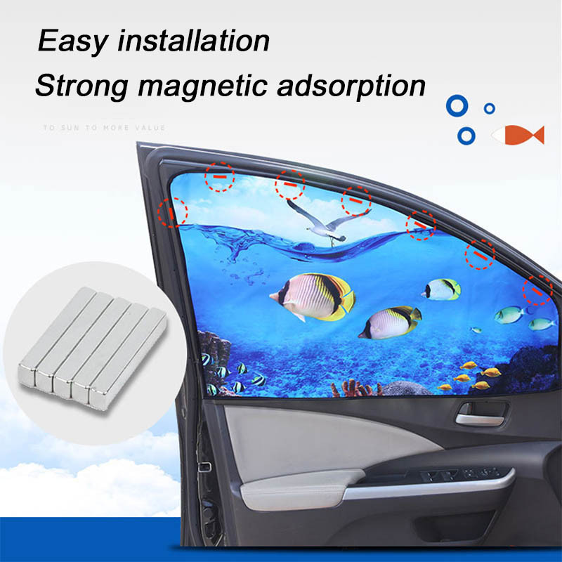 Magnetinis automobilio skėtis nuo saulės UV apsauga Užuolaidos šoninis langas Reguliuojamas automobilio stilius Automatinis langų skydelis nuo saulės Vasarinė apsauga