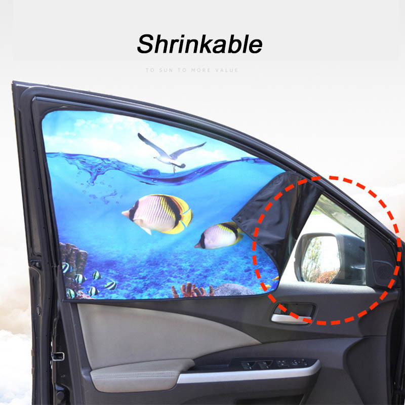 Magnetinis automobilio skėtis nuo saulės UV apsauga Užuolaidos šoninis langas Reguliuojamas automobilio stilius Automatinis langų skydelis nuo saulės Vasarinė apsauga