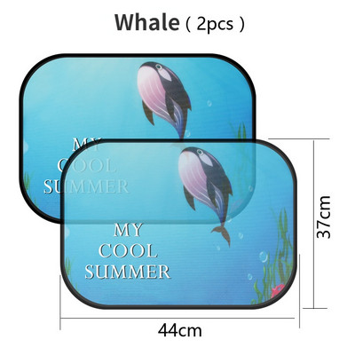 2 komada automobilskog bočnog prozora za zaštitu od sunca s crtanim uzorcima, zaštitnik za zaštitu od sunca, sklopivi automobilski pokrivač za bebe, dijete, dječji dizajn automobila