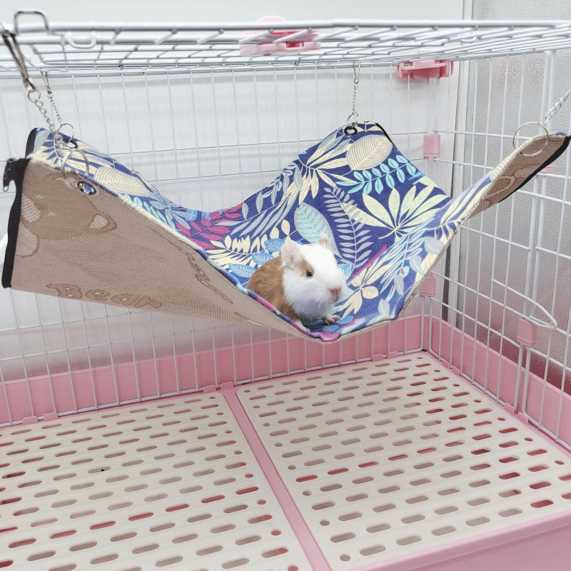 40*15 cm Hamster Viseća mreža Tunel Cvjetni tisak Male životinje Toplo platno Viseći krevet Kavez Dodaci Nest Tube Proizvodi za kućne ljubimce