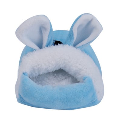 Χαριτωμένο κουνέλι σε σχήμα αυτιού χάμστερ βαμβακερή φωλιά Μαλακή βελούδινη χειμωνιάτικη ζεστή ινδικά χοιρίδια Αρουραίος για ύπνο Κρεβάτι για μικρά ζώα Προμήθειες για κατοικίδια