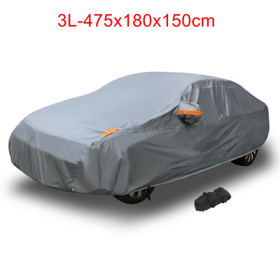 X Autohaux PEVA Full Car Καλύμματα Universal αδιάβροχη εξωτερική ανθεκτική στον ήλιο μαλακή επένδυση με φερμουάρ Πόρτα προστασίας αυτοκινήτου για SUV